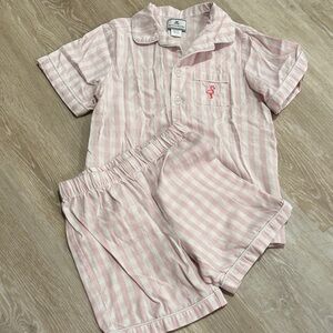 Soft Pink Striped Kids Pajama Set